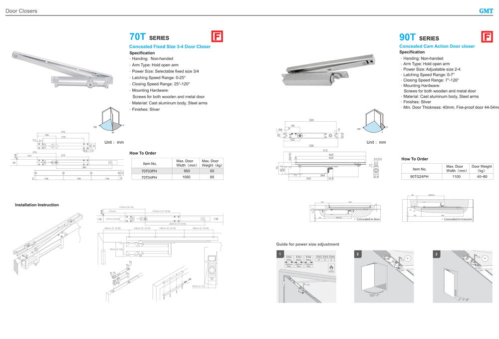 Specification of American Standard Door Closer