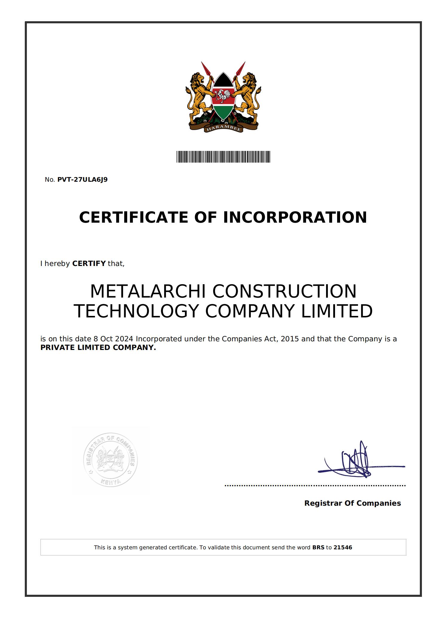 Seed Green (Beijing) Construction Technology Co., Ltd. Establishes New Branch in Kenya